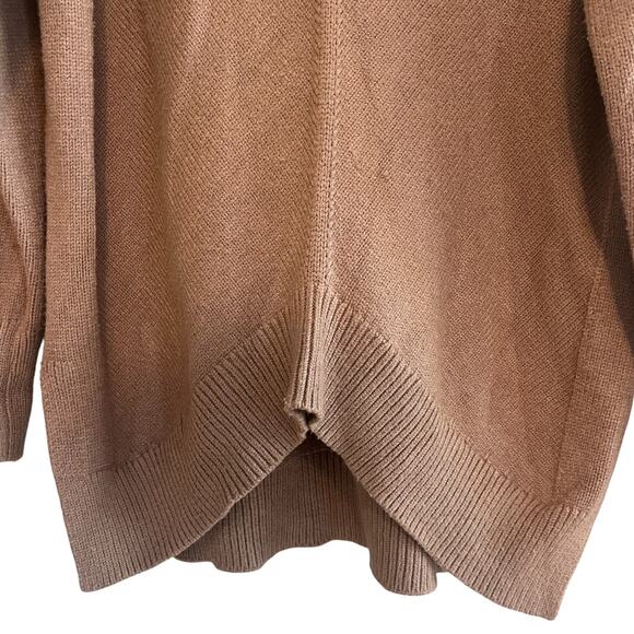 Maeve by Anthropologie Crystal Knit Mock Neck Tunic Sweater Tan Brown Size M - Picture 4 of 8